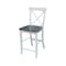 International Concepts Round 36 in Rd Extend Dining Table, 2 X-back Stools, White/Heather Gray, 36 W, 48 L, 35.3 in H, Wood K05-36RXT-6B-S6132-2 - alternate 2